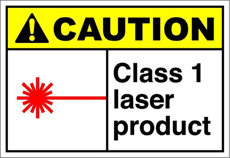 Class 1 Laser Product Caution OSHA/ANSI Label Decal Sticker Sticks to Any Surface